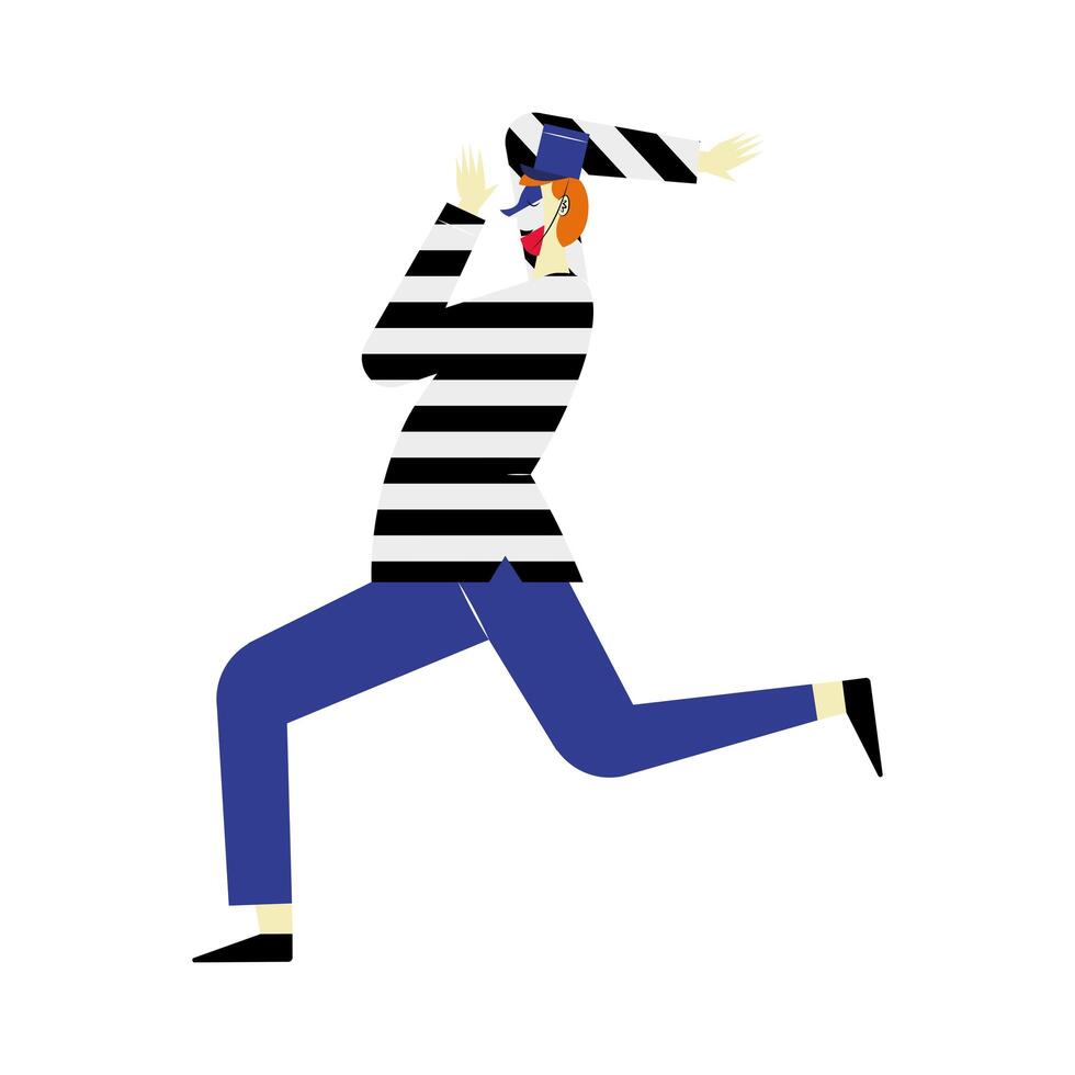 male french mime vector