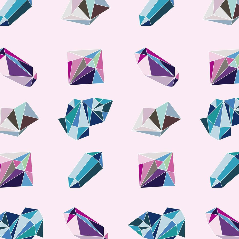 patrón de gemas de cristal vector