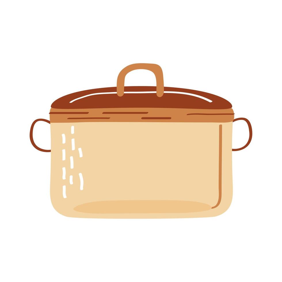 reusable pot kitchen vector