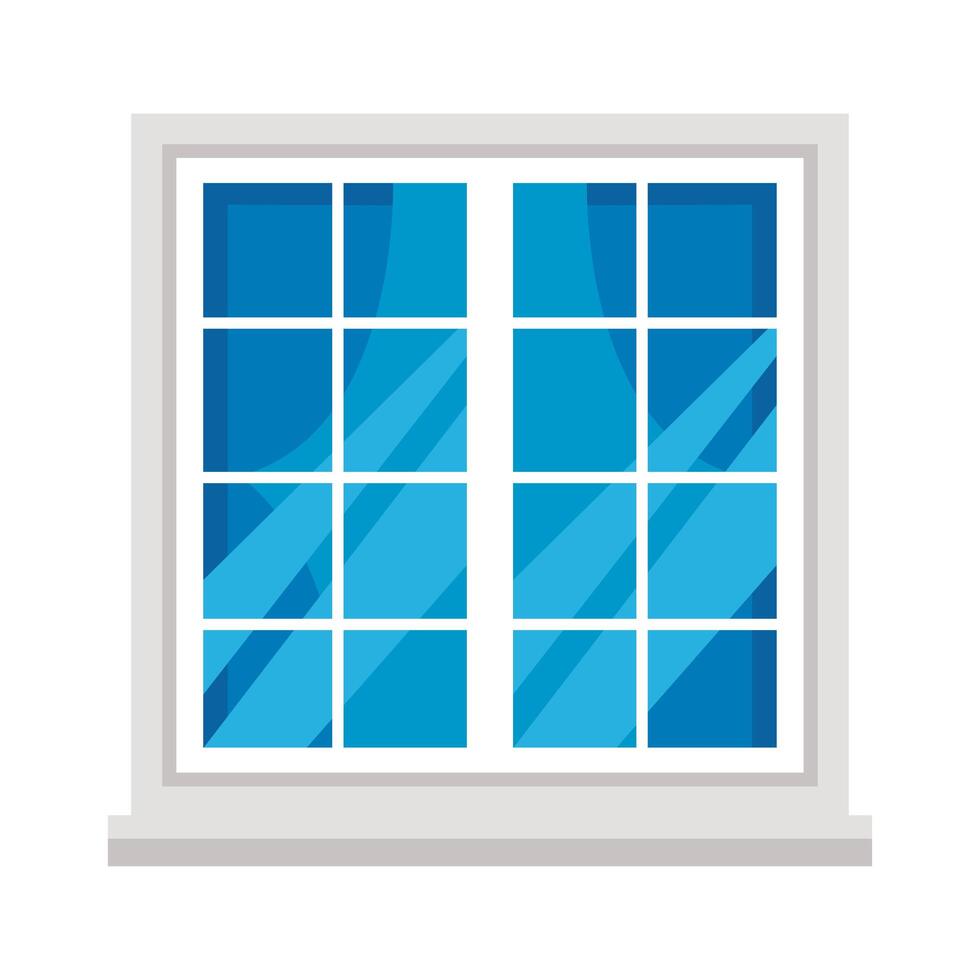 blue window icon vector