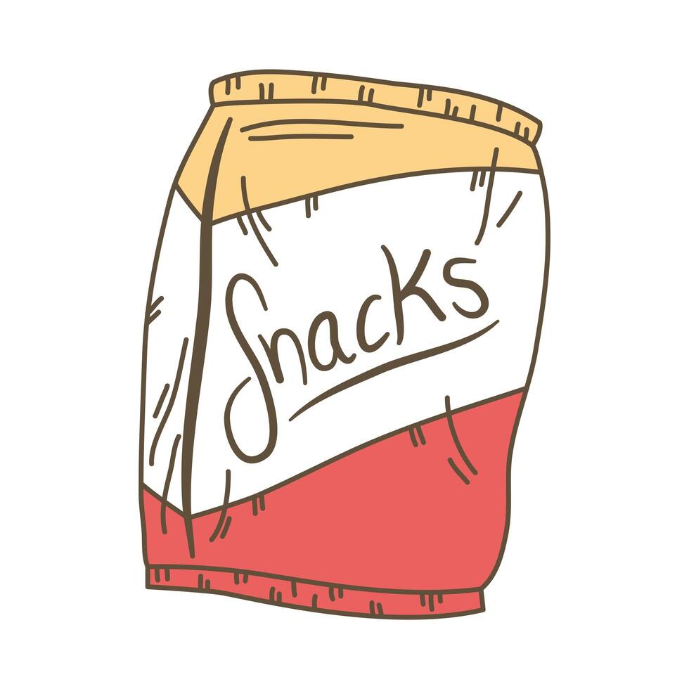 sandwich fast food doodle vector