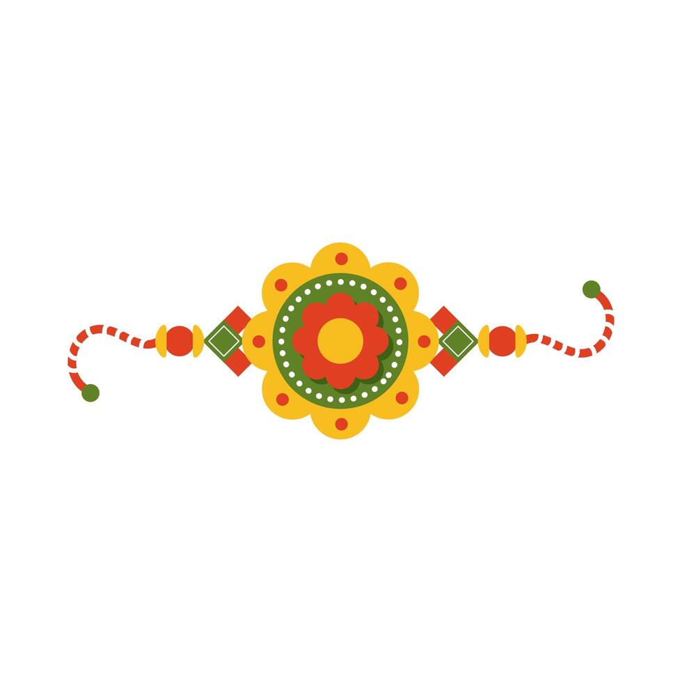 flower raksha bandhan wristband vector