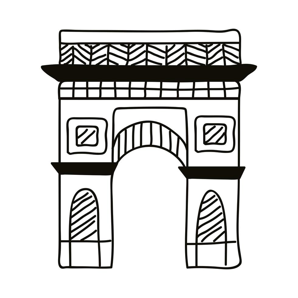 arch of triumph vector