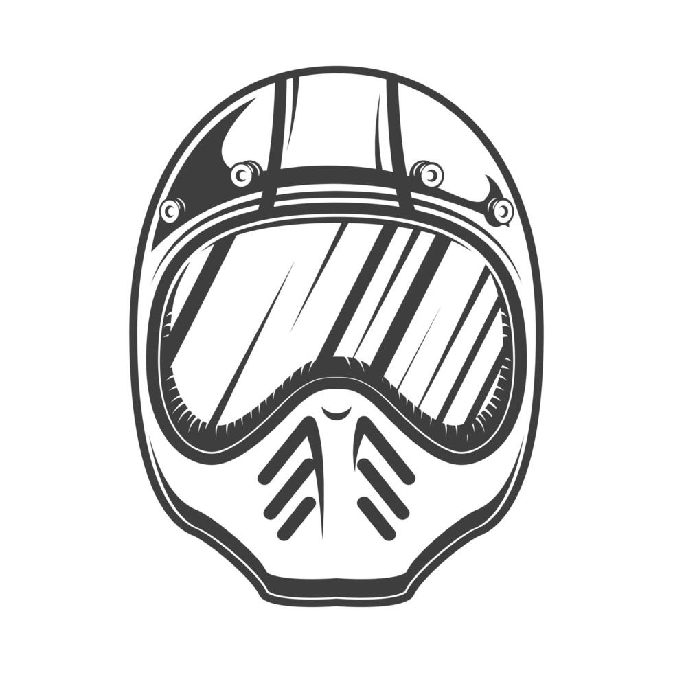 icono de casco de moto vector