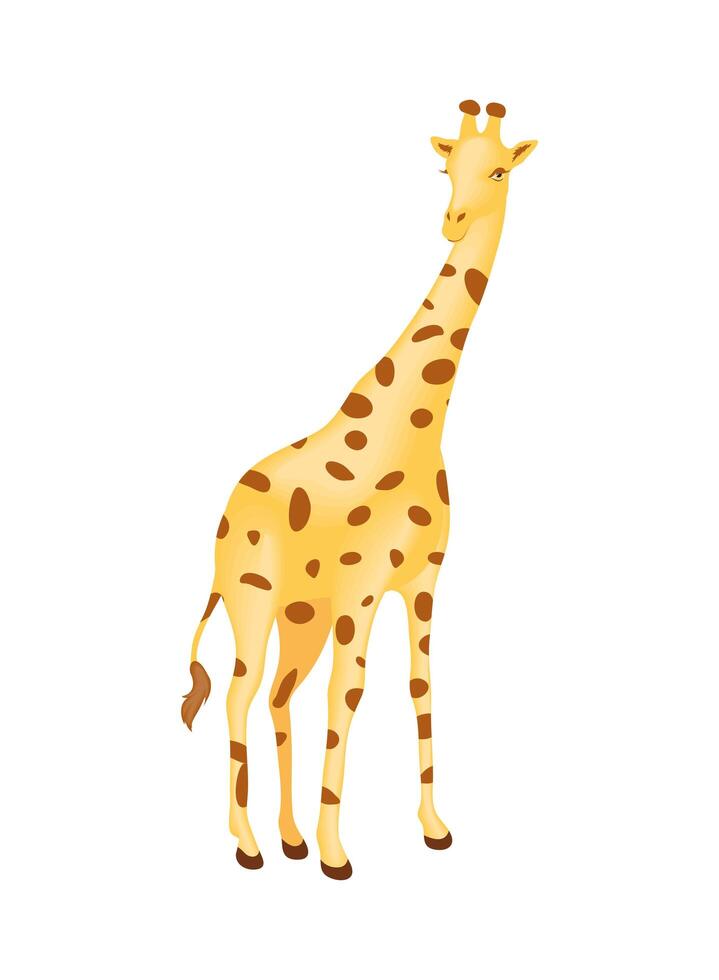 Cute giraffe cartoon vector