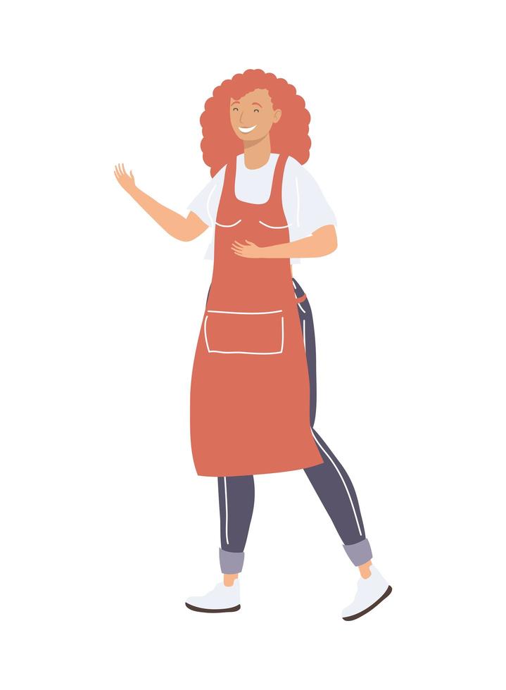 woman with apron vector