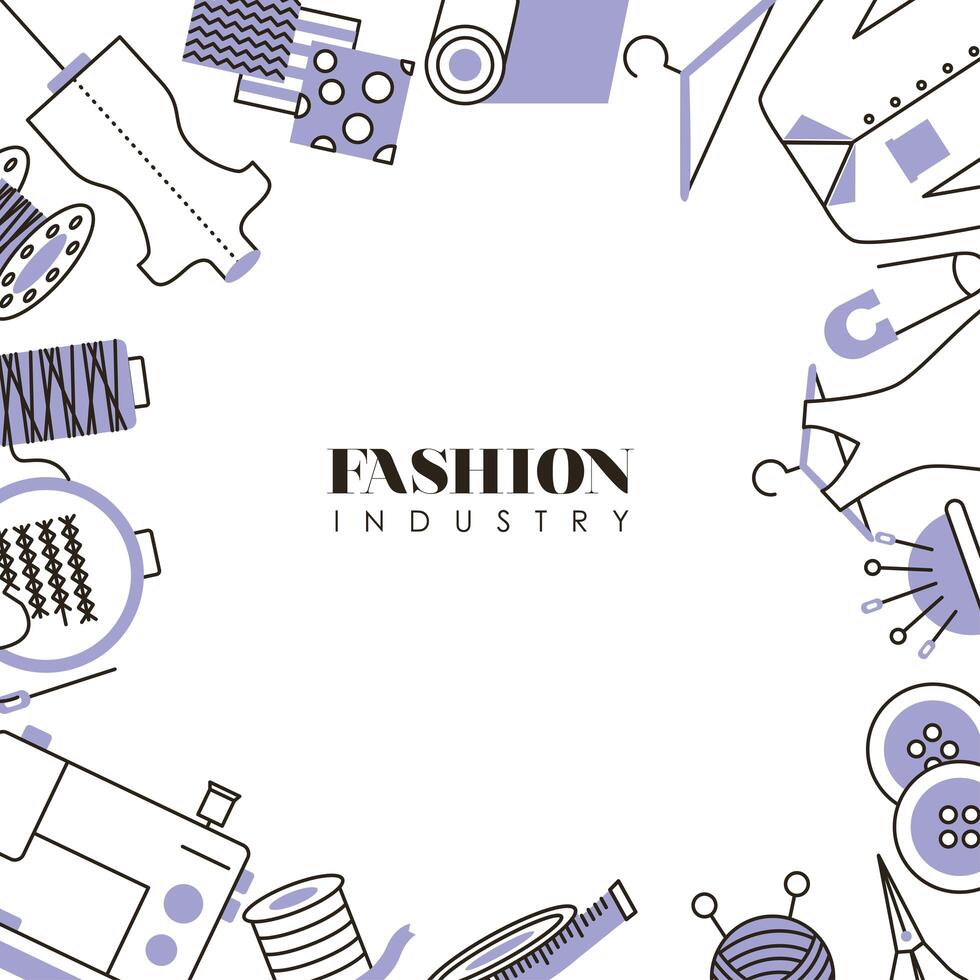 fashion industry frame vector