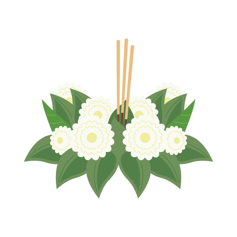 loy krathong floral decoration vector