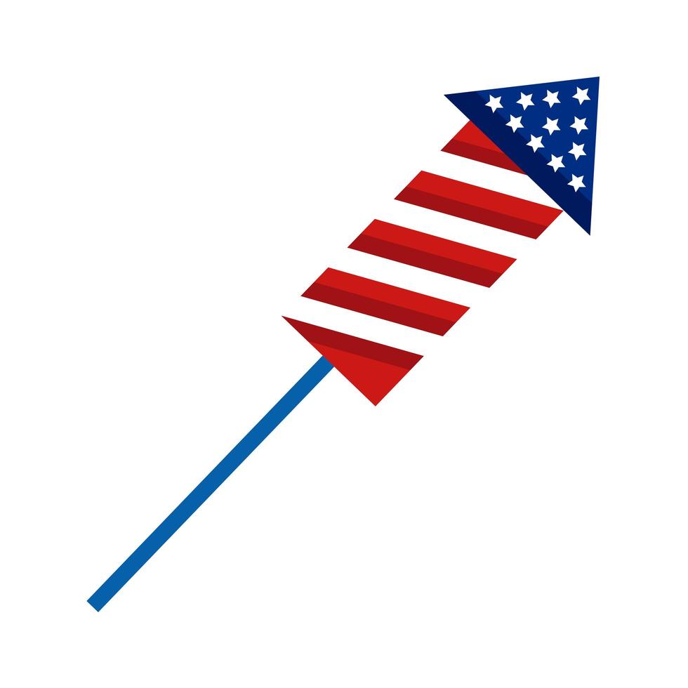 cohete de bandera de Estados Unidos vector