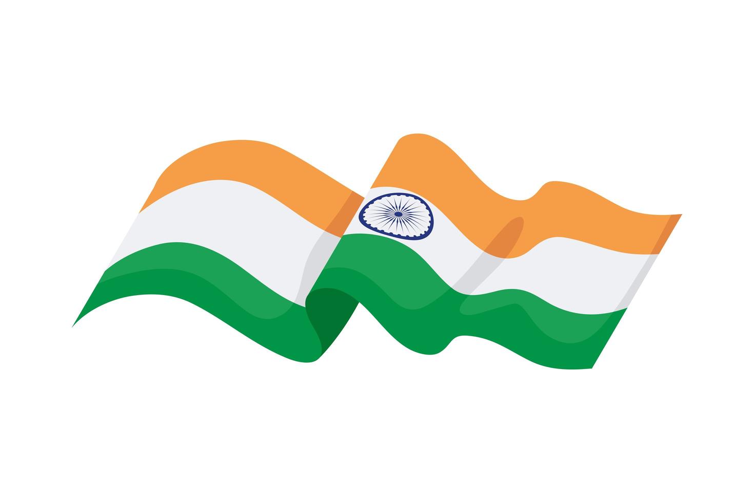 bandera de la bandera india vector