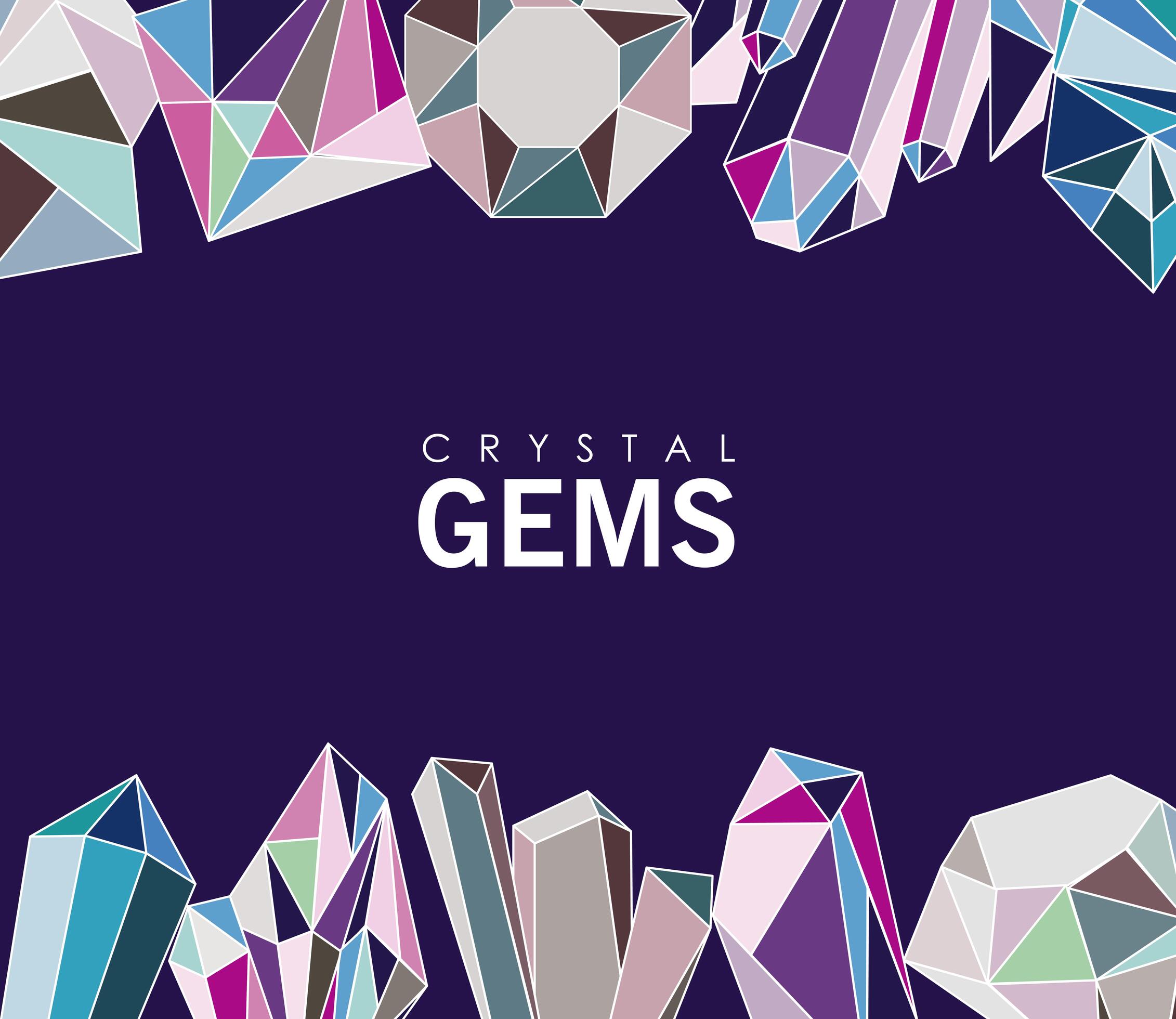 crystal gems frame 3750438 Vector Art at Vecteezy