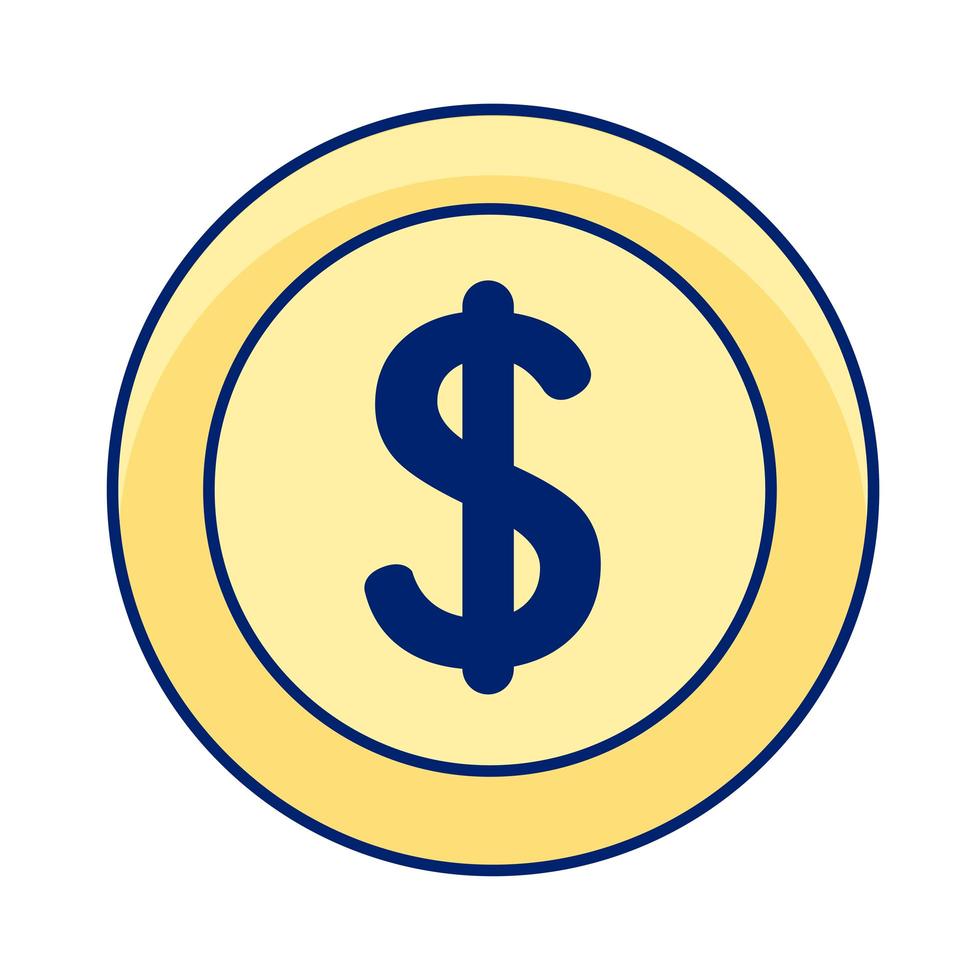 Money coin icon vector