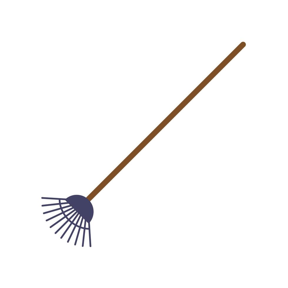 rake tool icon vector
