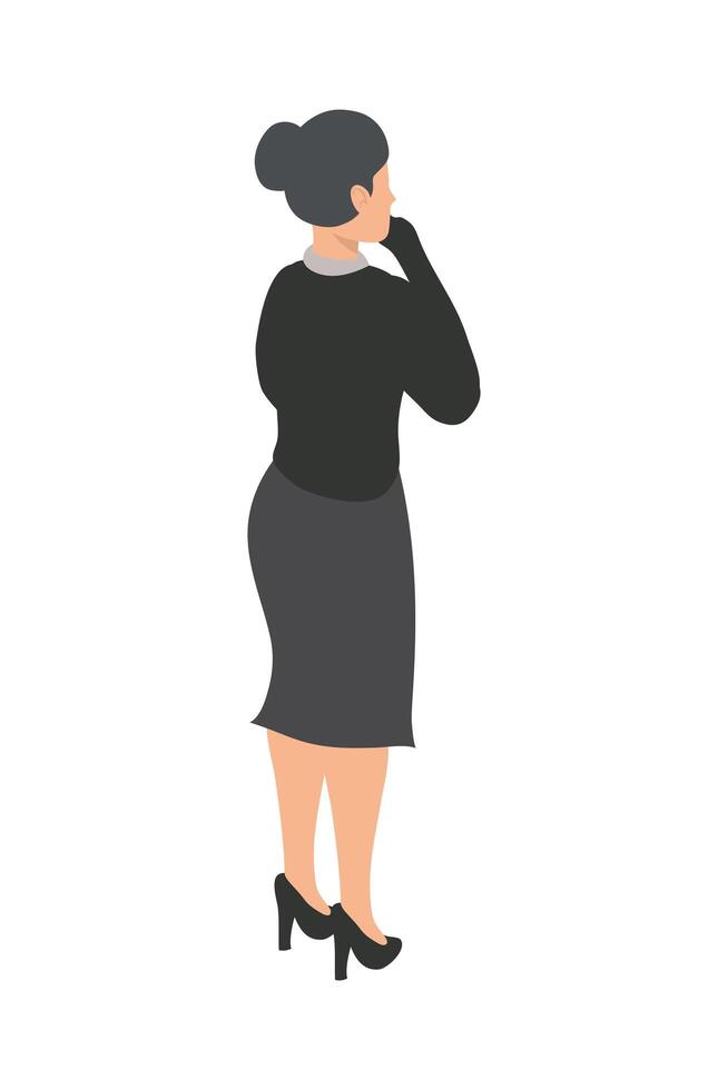 elegant businesswoman standing vector