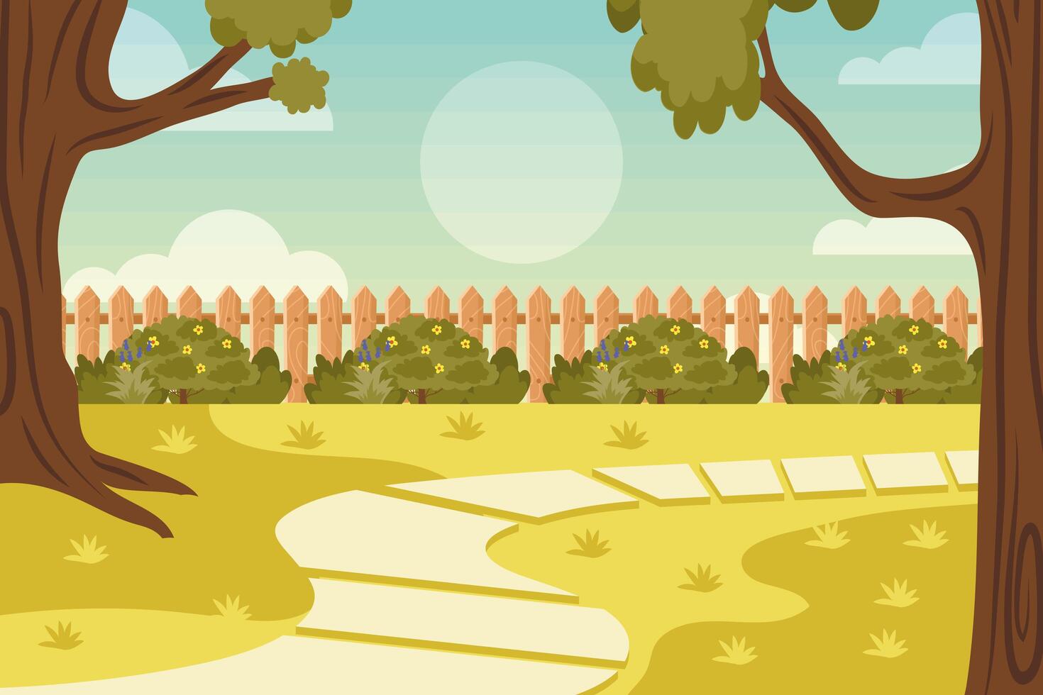 house backyard design vector