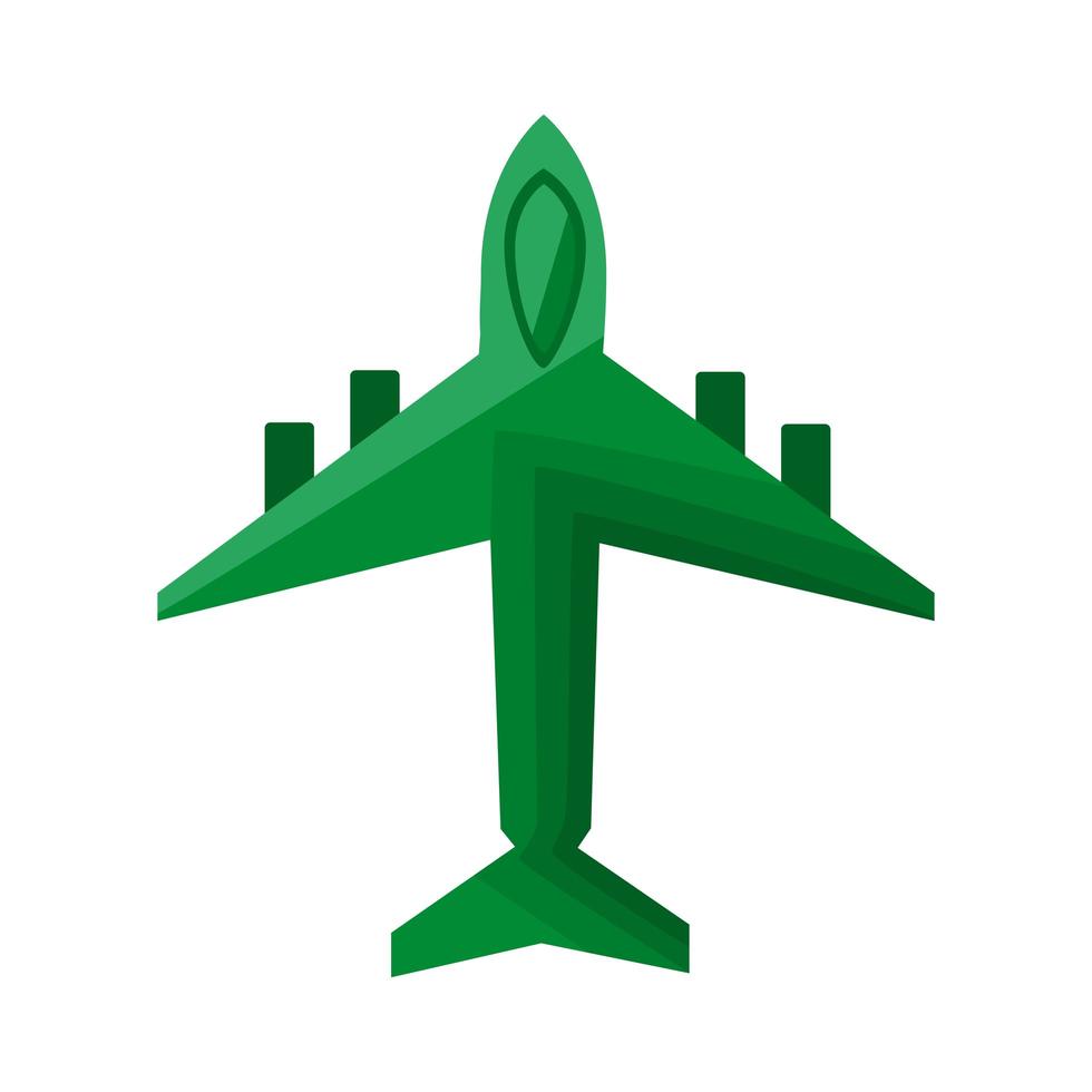 green airplane silhouette vector