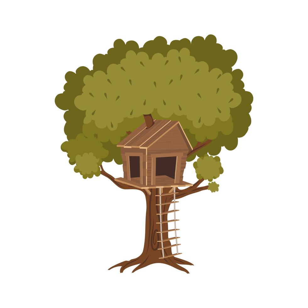 icono de la casa del árbol vector