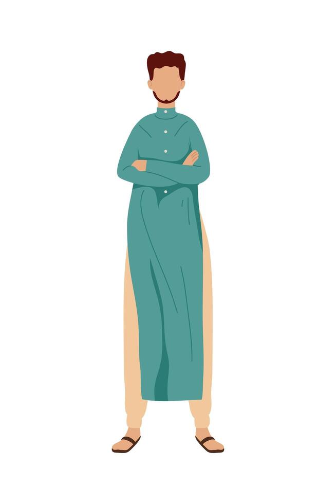 young muslim man vector