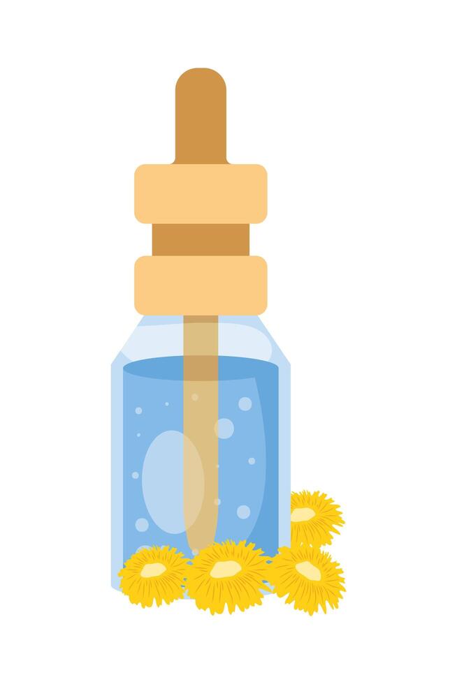 floral essence dropper vector