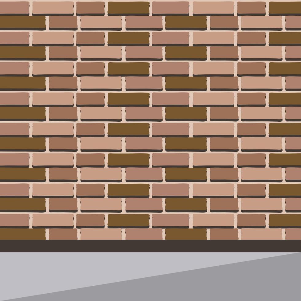 brown wall and floor vector