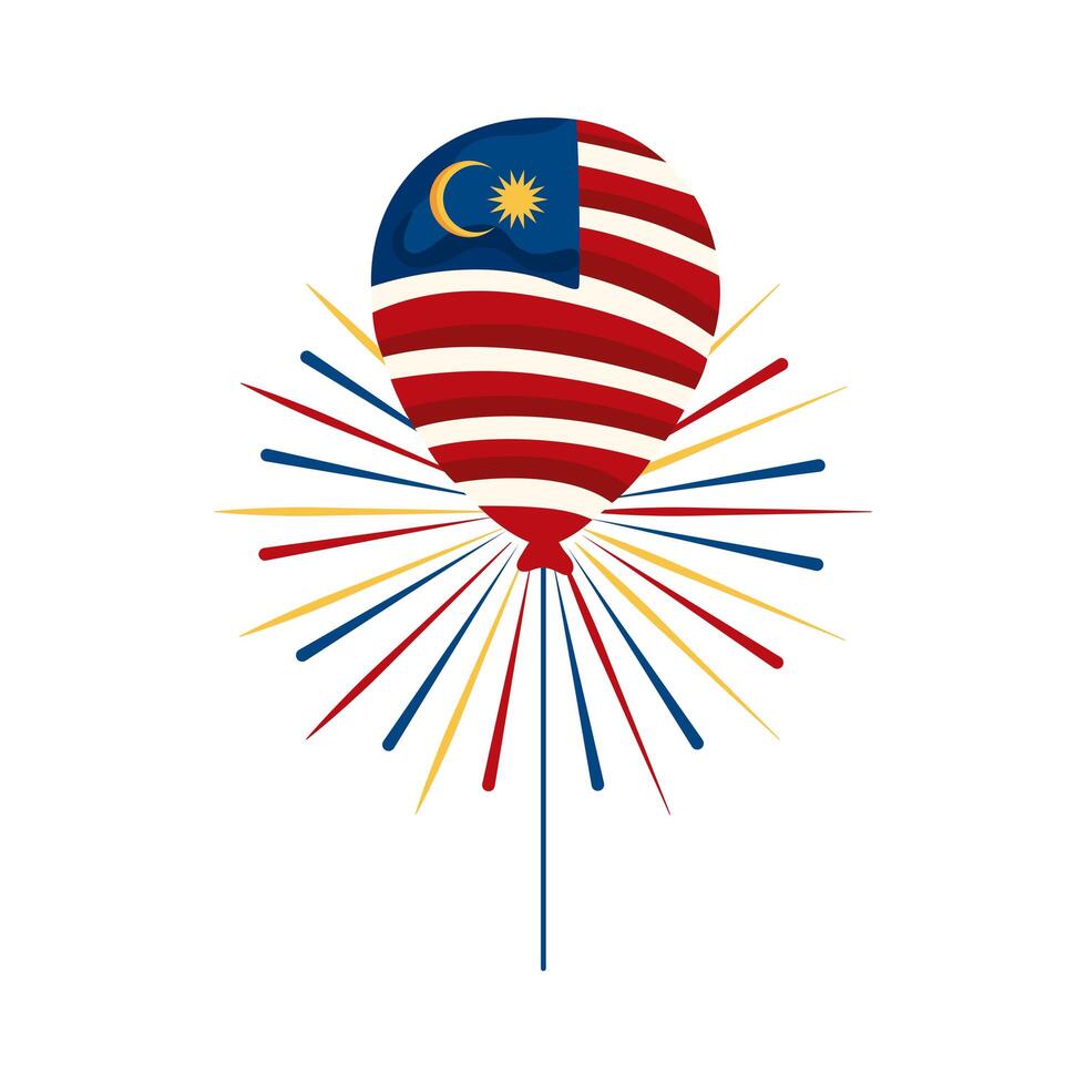 malaysia balloon helium vector