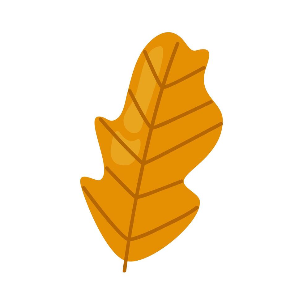 yellow dry leaf vector