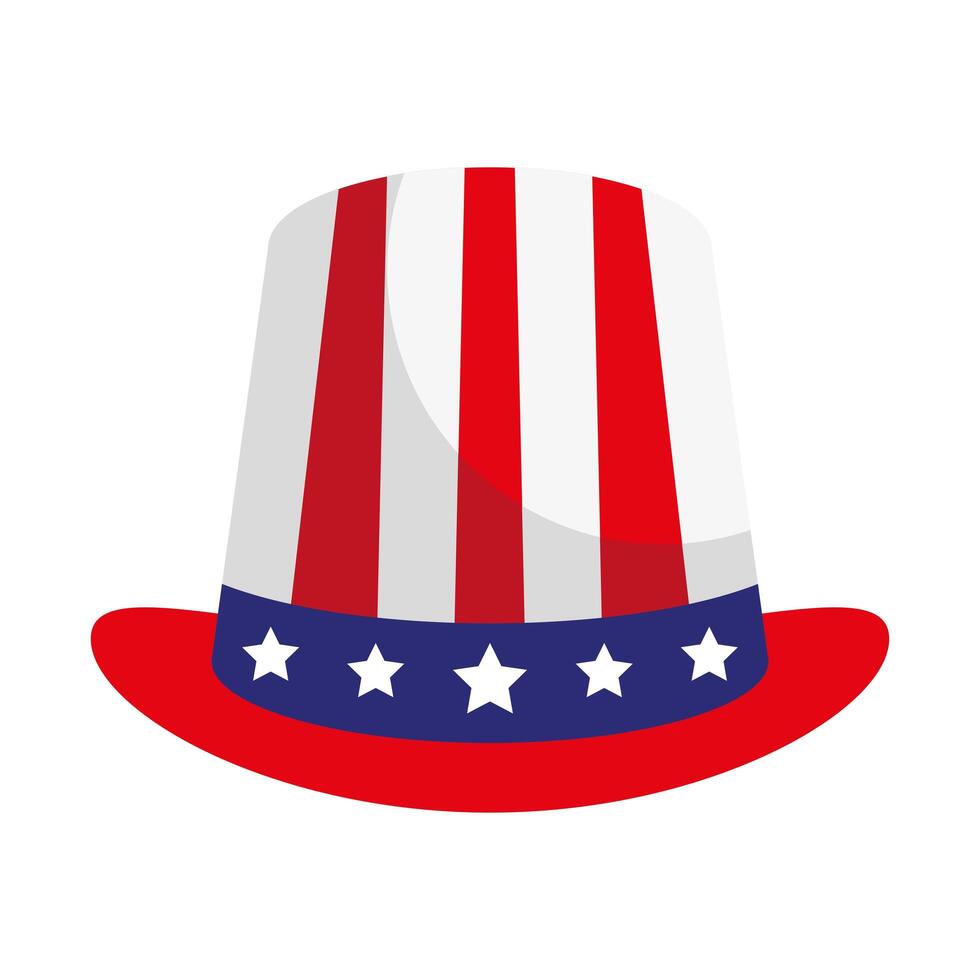 usa flag in tophat vector