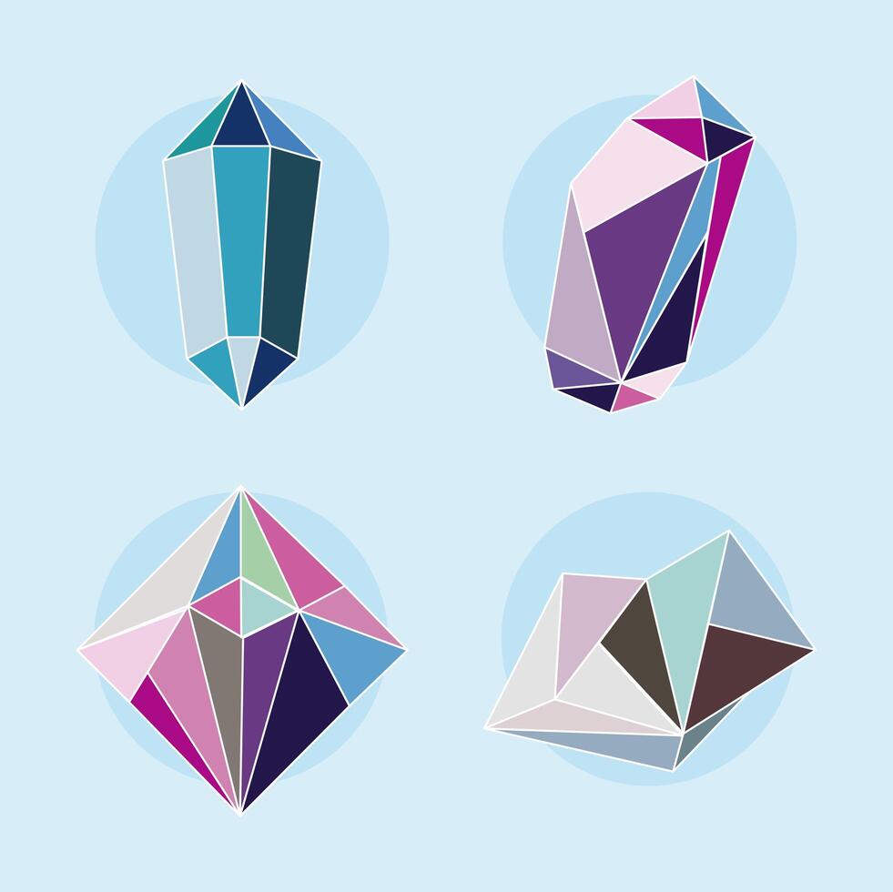 four crystal gems vector