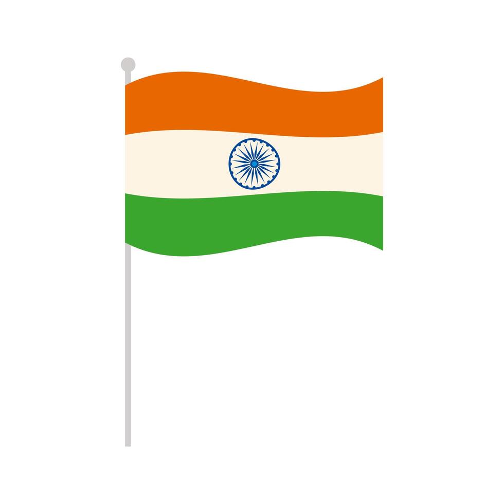 icono de la bandera india vector