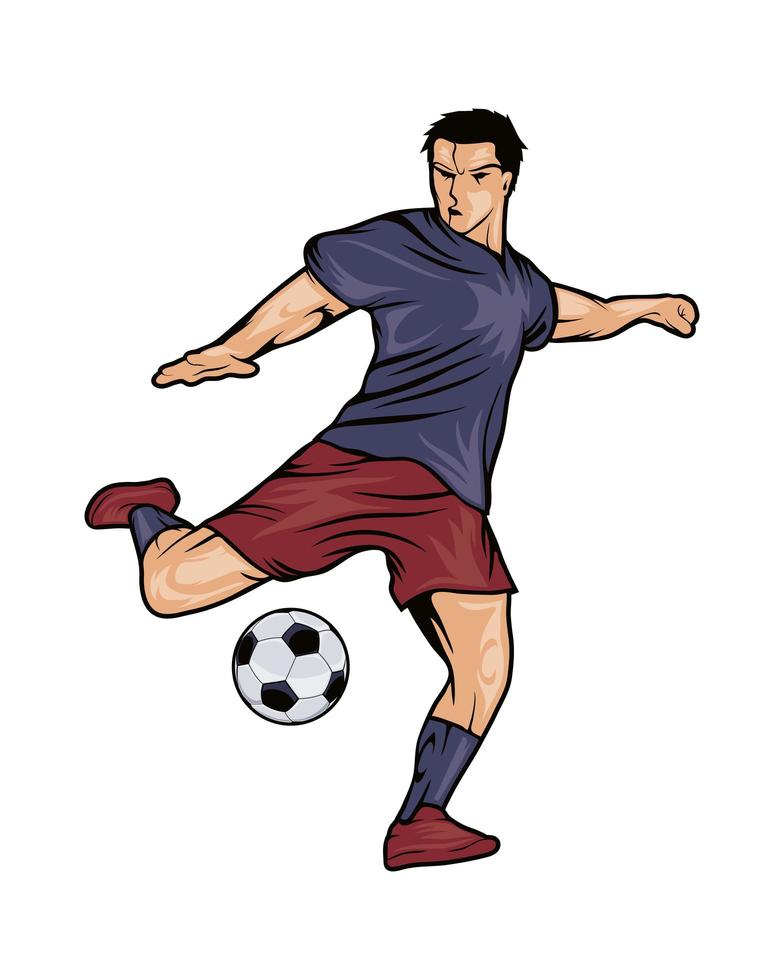 futbolista de futbol vector