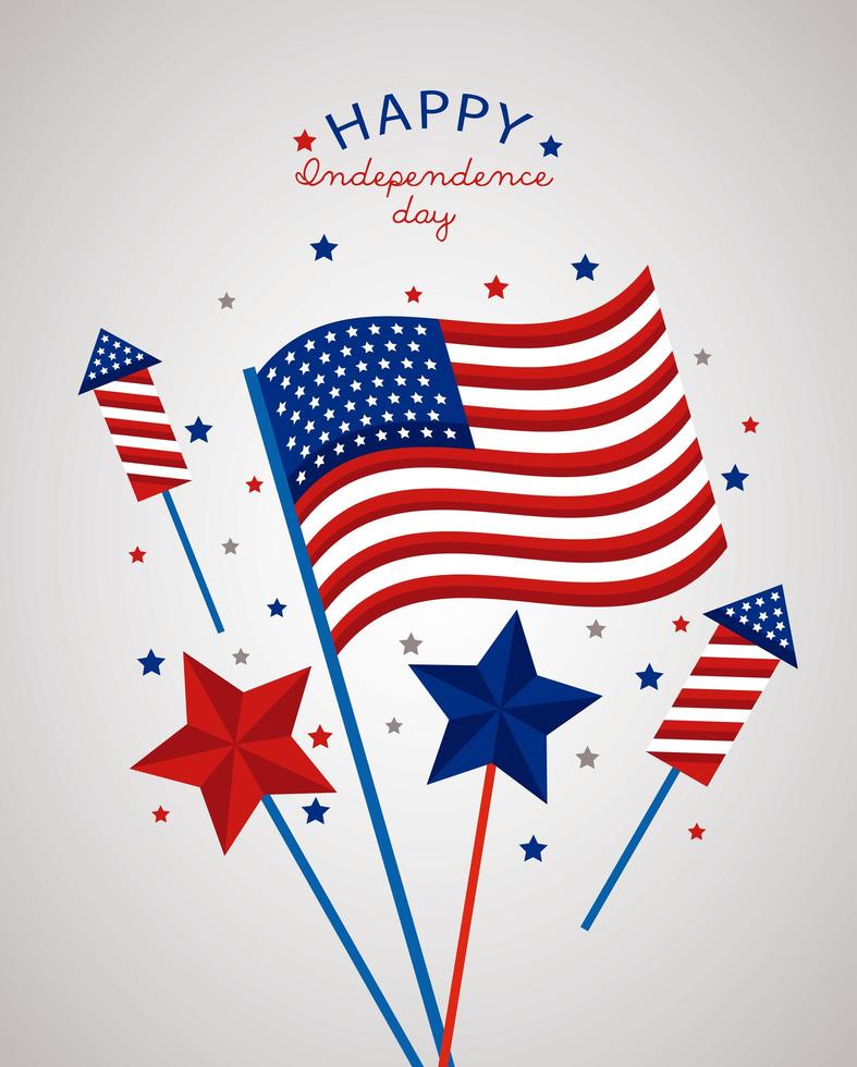 usa independence celebration vector