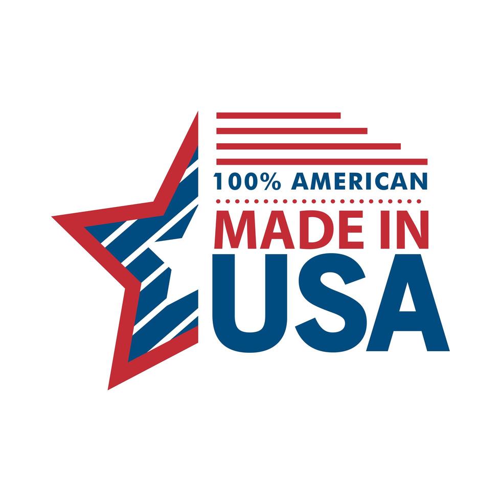 made in usa star vector