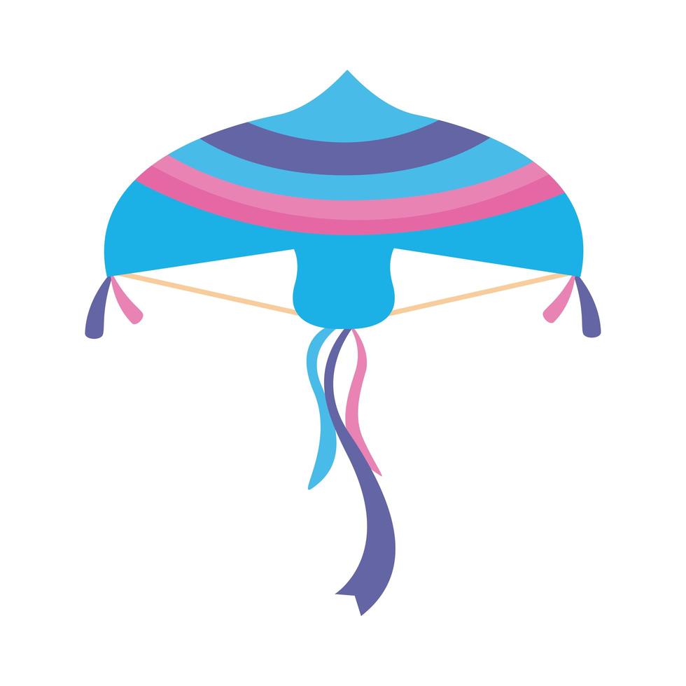 blue kite icon vector