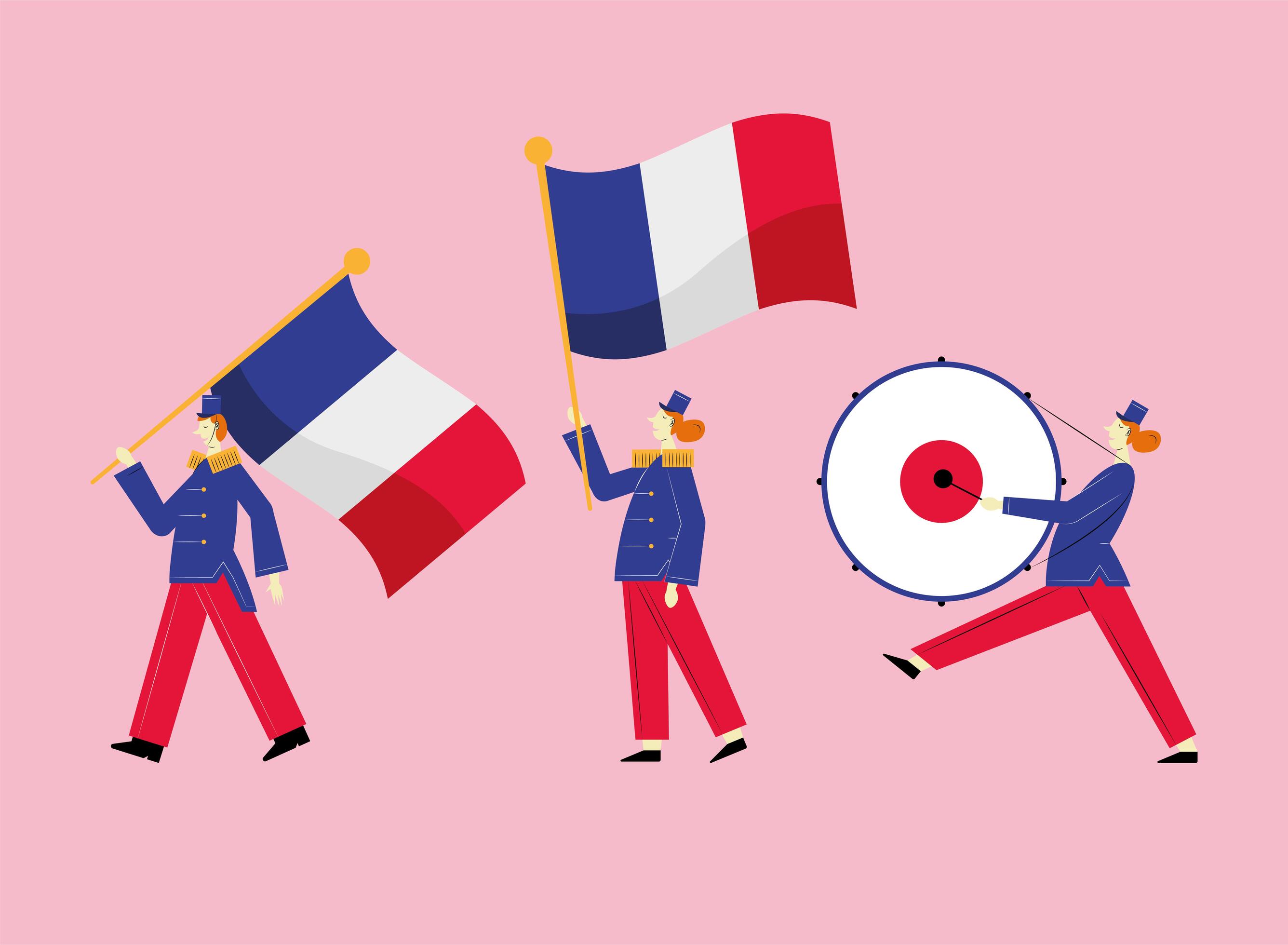 three french marching band 3750809 Vector Art at Vecteezy