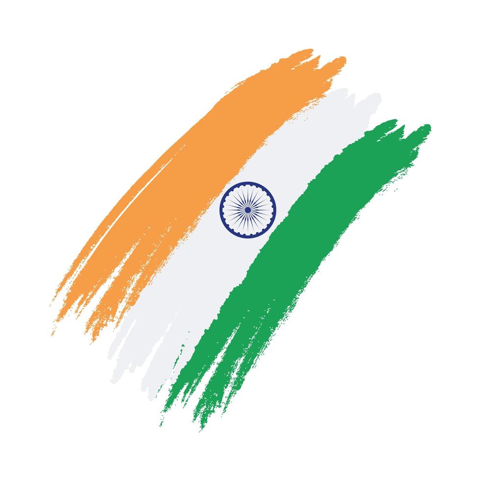 pintura de la bandera india vector