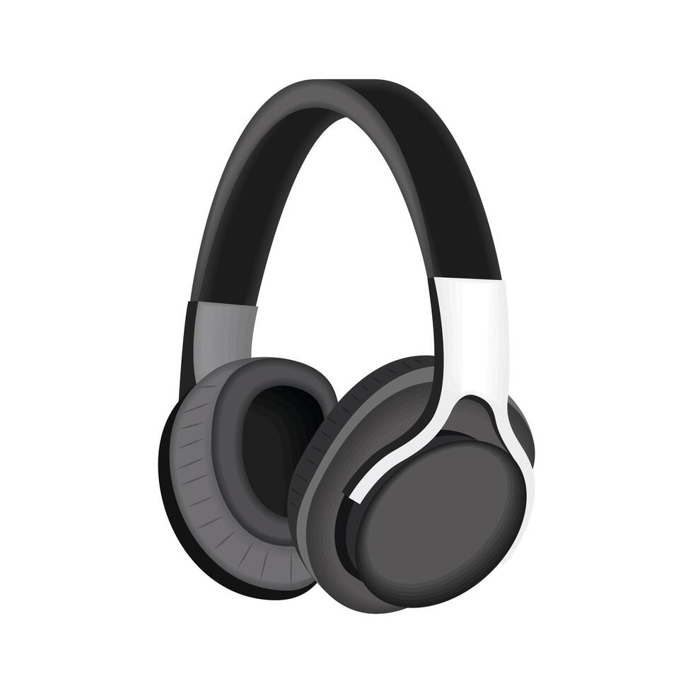 headset black device vector