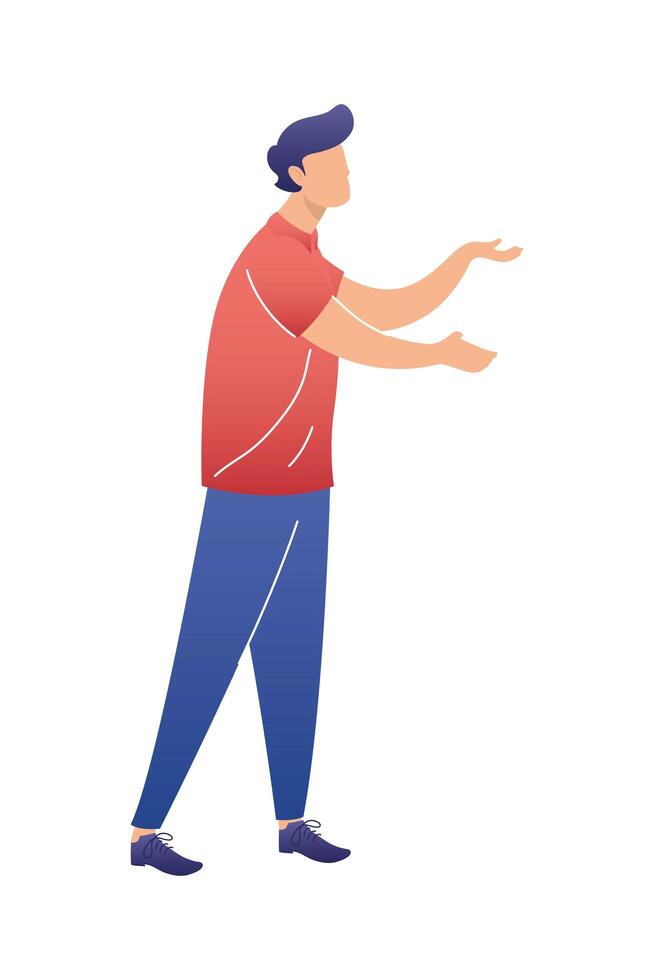 Isolated man avatar vector