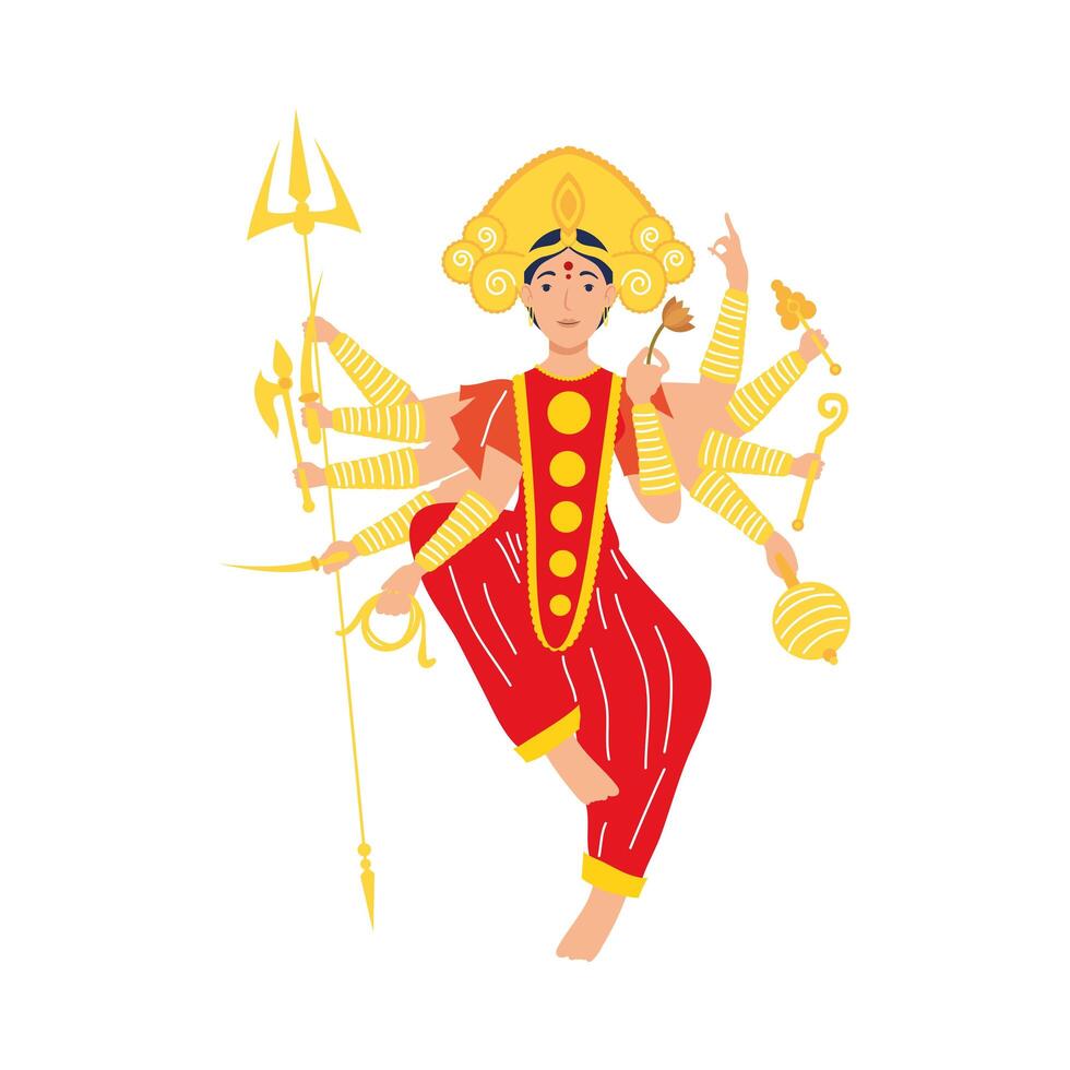 Navratri durga goddess vector