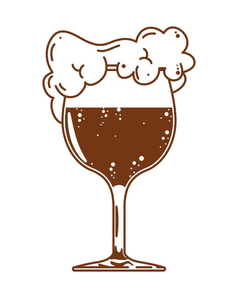 beer in cup vector