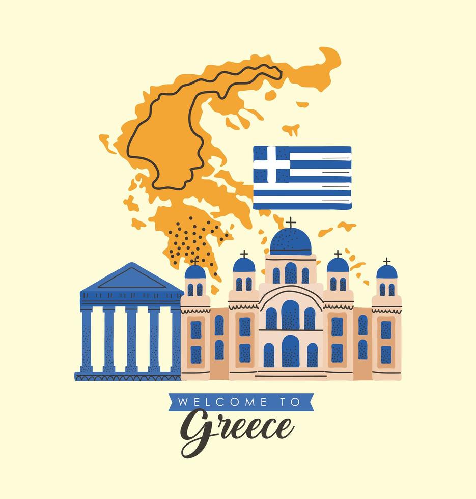 welcome to greece vector
