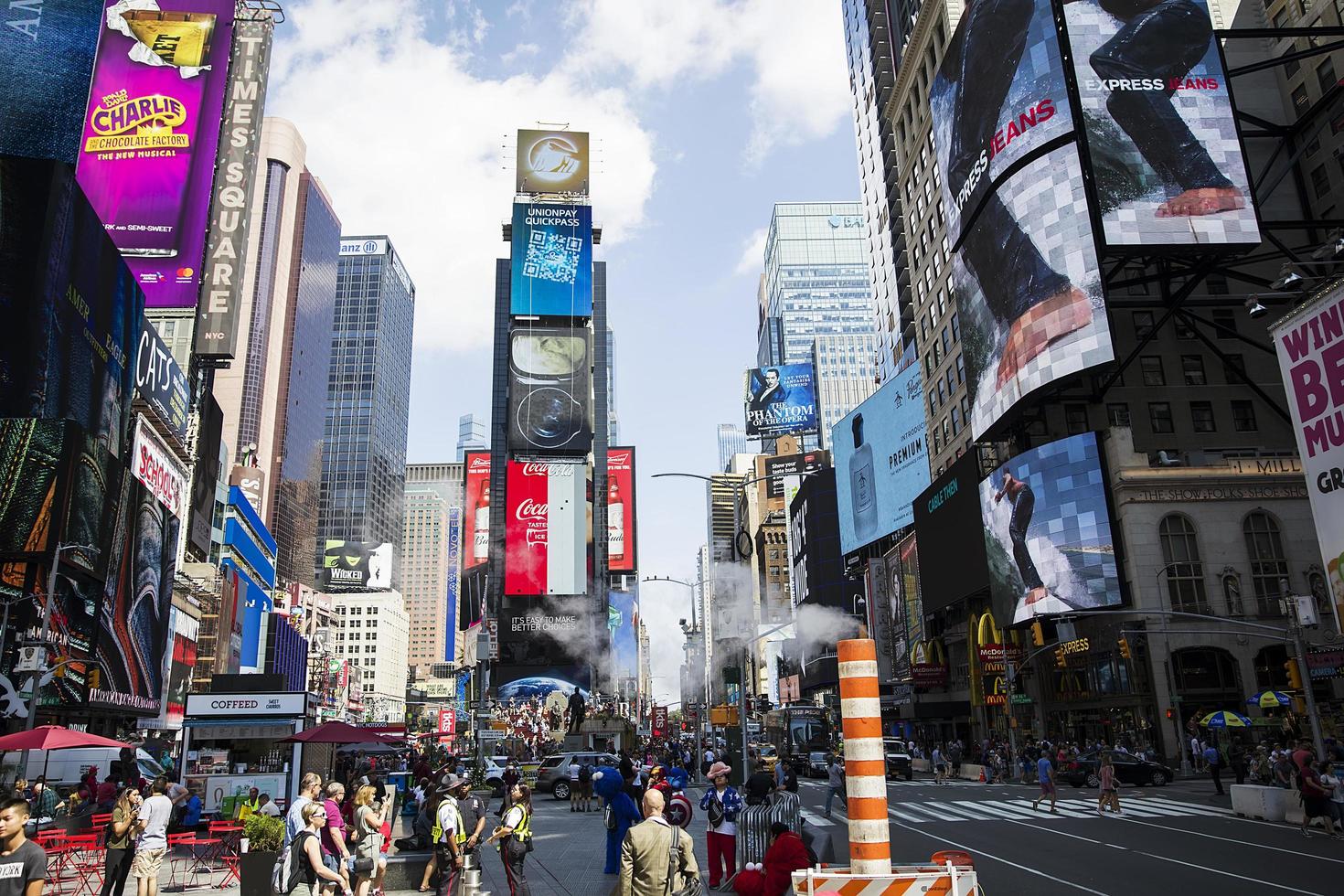 NEW YORK, USA, AUGUST 31, 2017 - Unidentified people on the Times Square, New York. Times Square is the most popular tourist location in New York City. photo