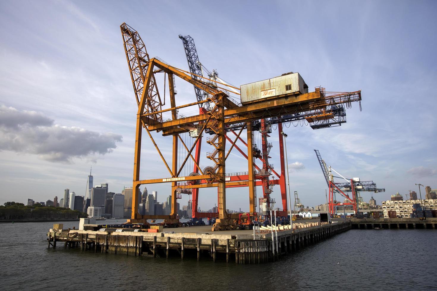 NEW YORK, USA, AUGUST 28, 2017 View at cranes in Red Hook Container