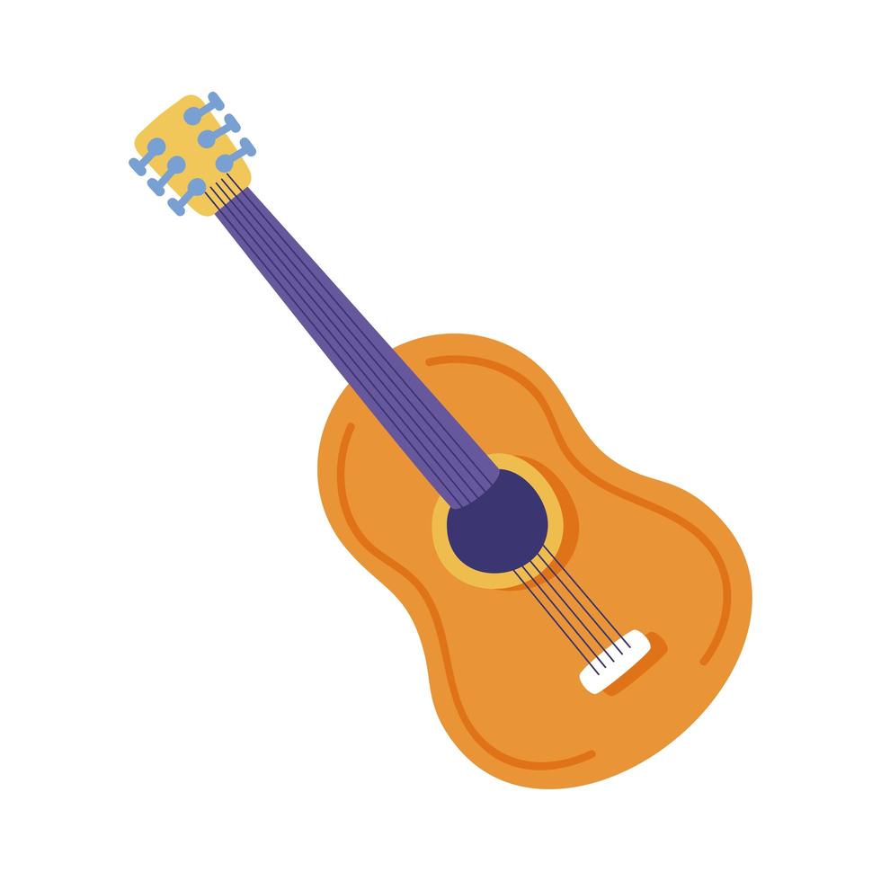 instrumento musical de guitarra vector