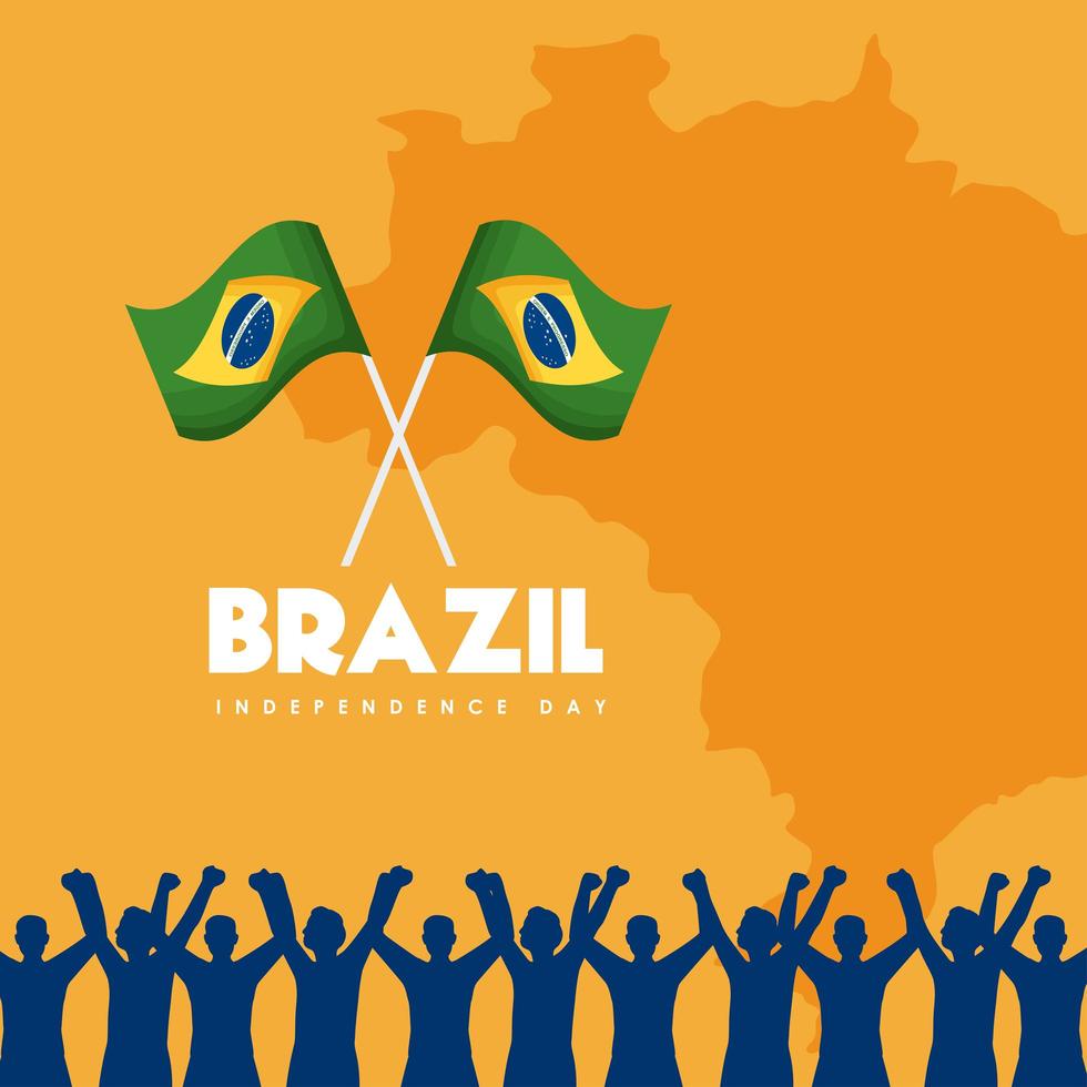 happy independence day brazil vector