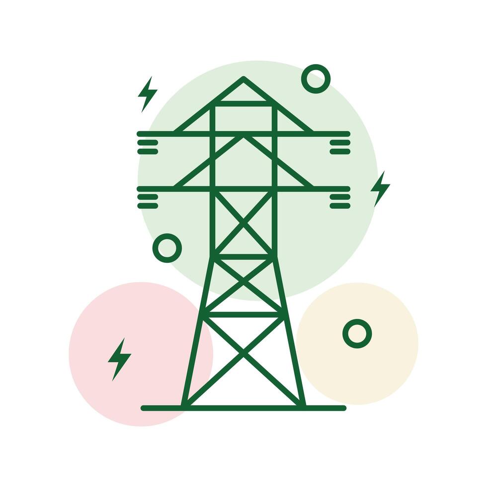 energy tower icon vector