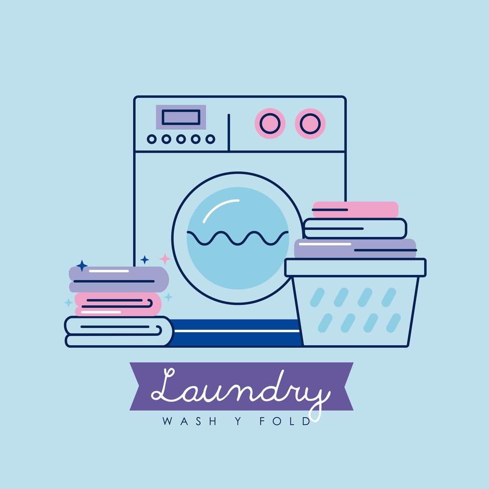 laundry service machine vector