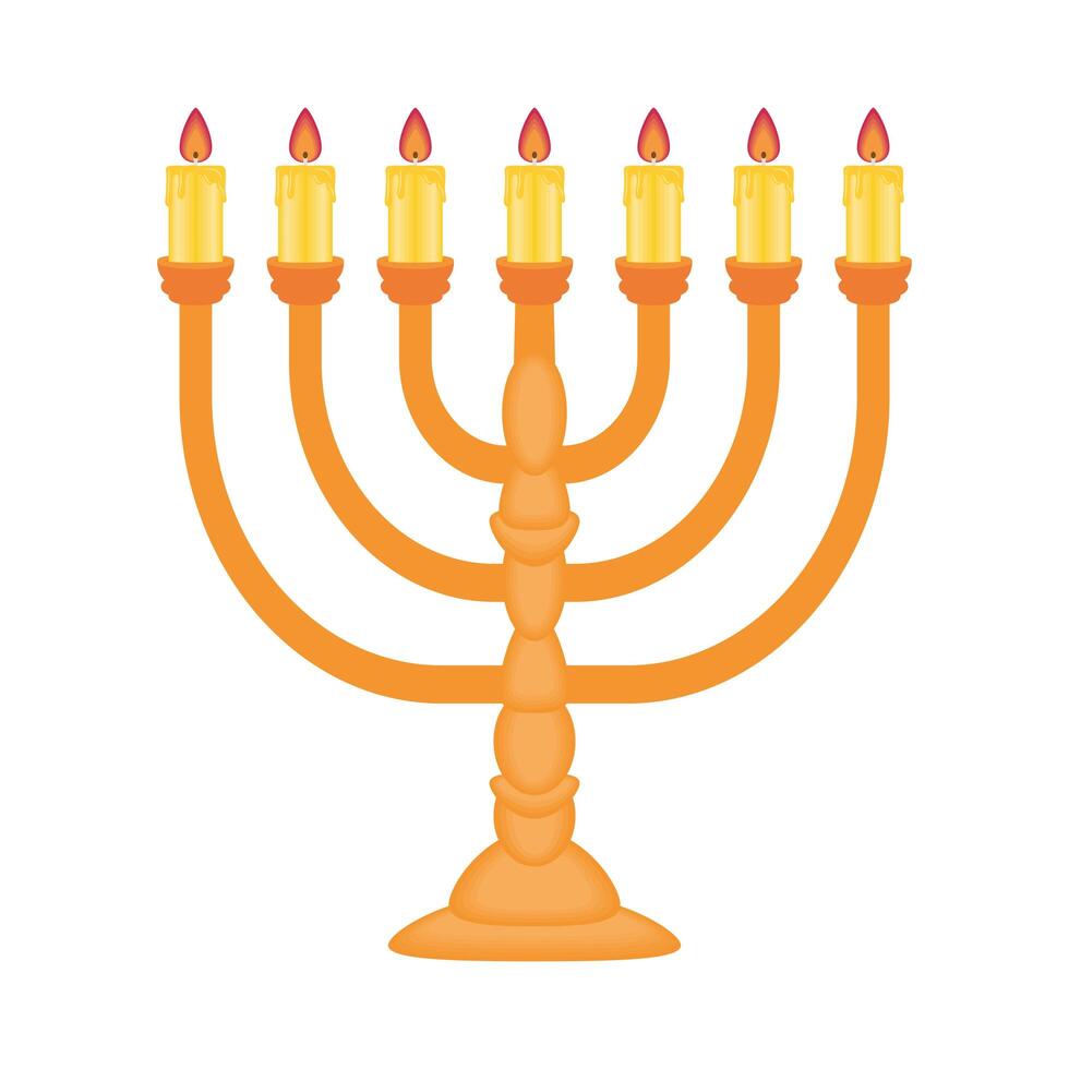 chandelier gold with candles vector