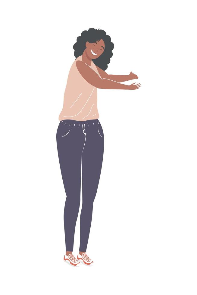 afro woman person vector