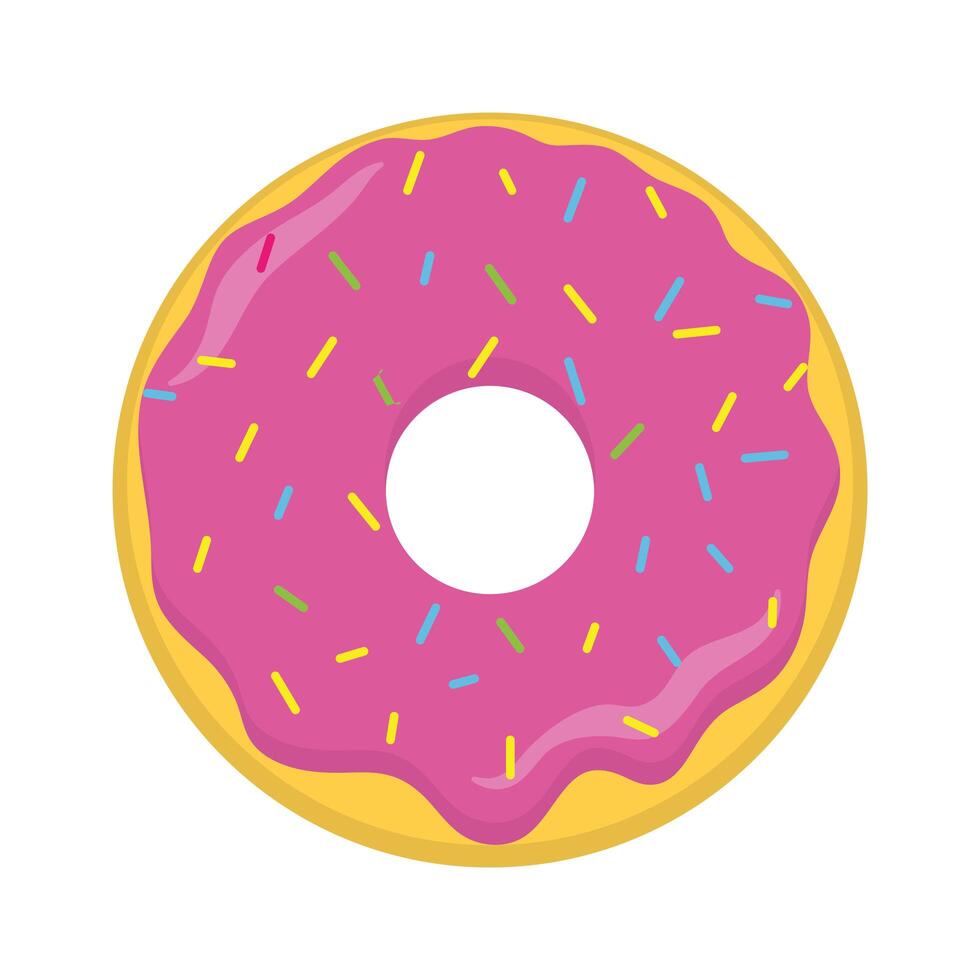 sweet donuth delicious vector