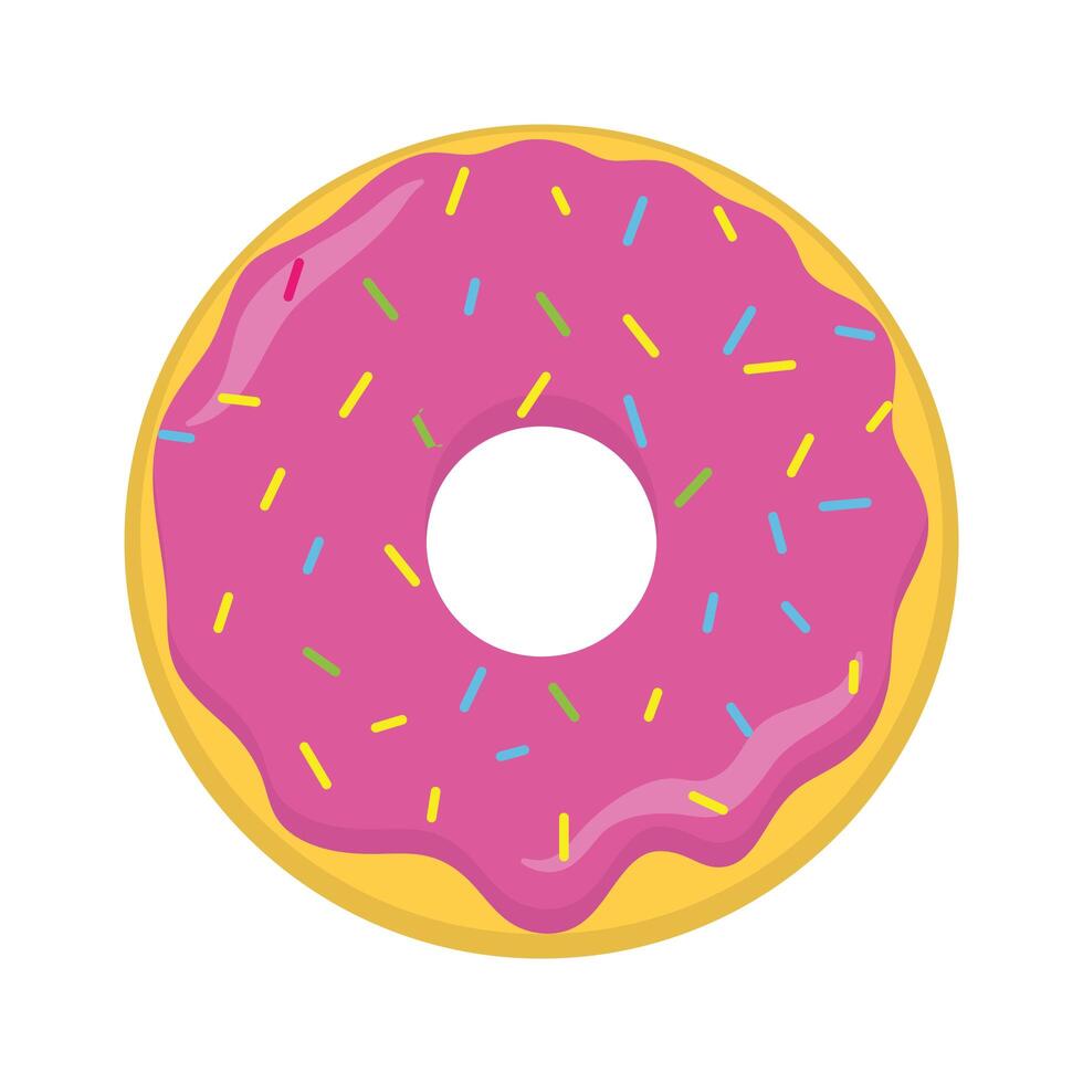 dulce donut delicioso vector